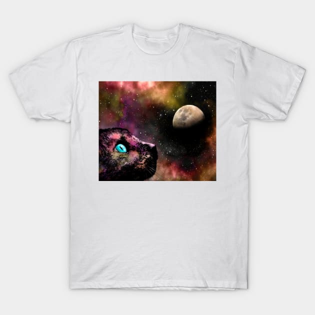 Siamese Cat 619 Planet Space T-Shirt by artbylucie
